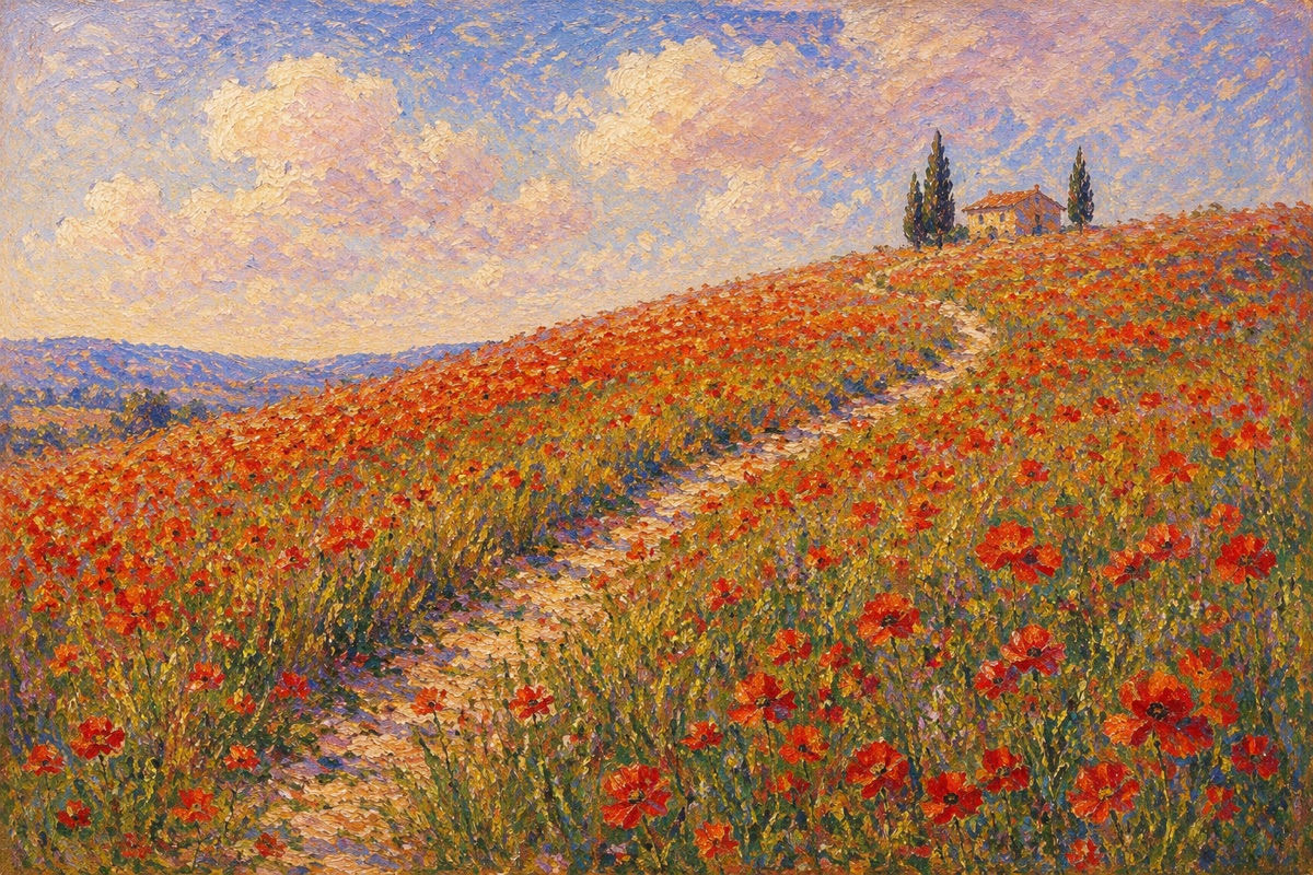 Field of Red Poppies