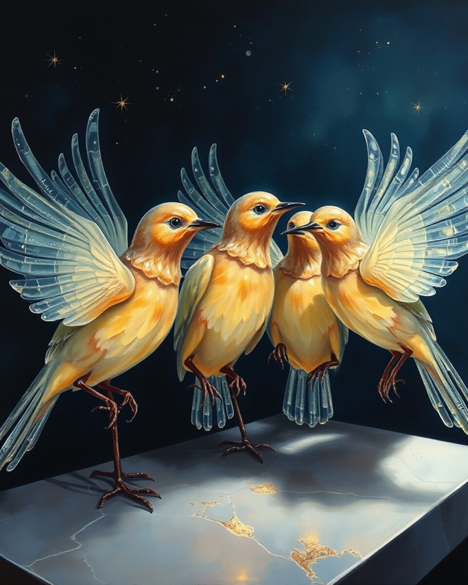 Nocturne of Feathered Refractions
