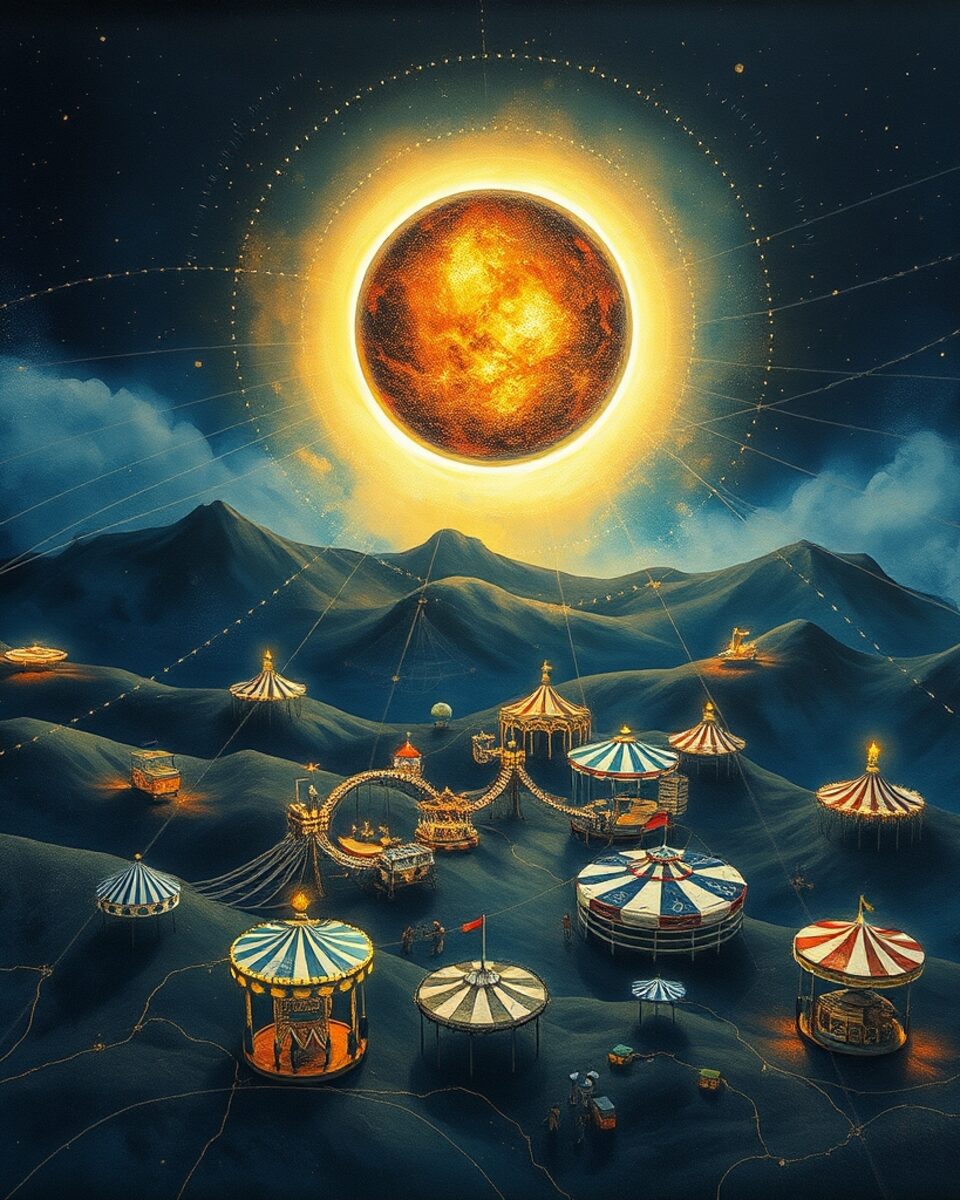 Cosmic Carnival Under the Eclipse