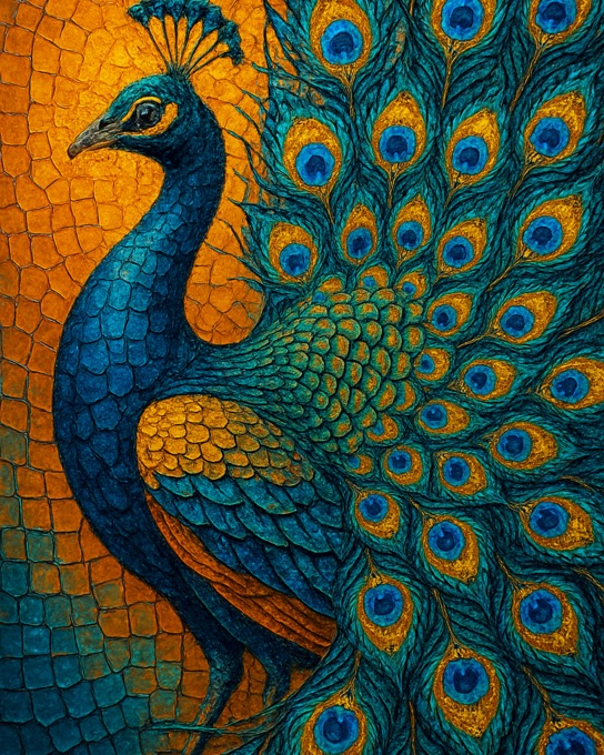 Mosaic Peacock