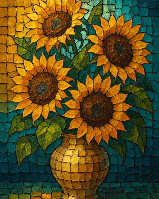 Mosaic Sunflowers