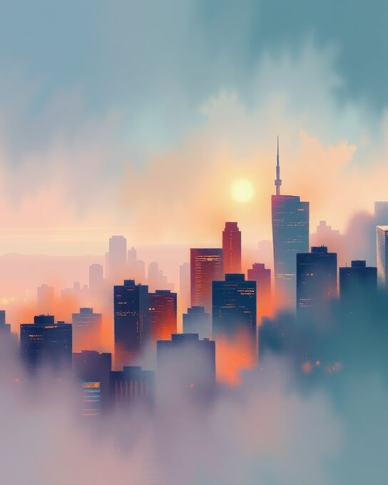 Obsidian Cityscape