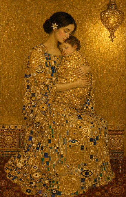 Mother and Child in Gold