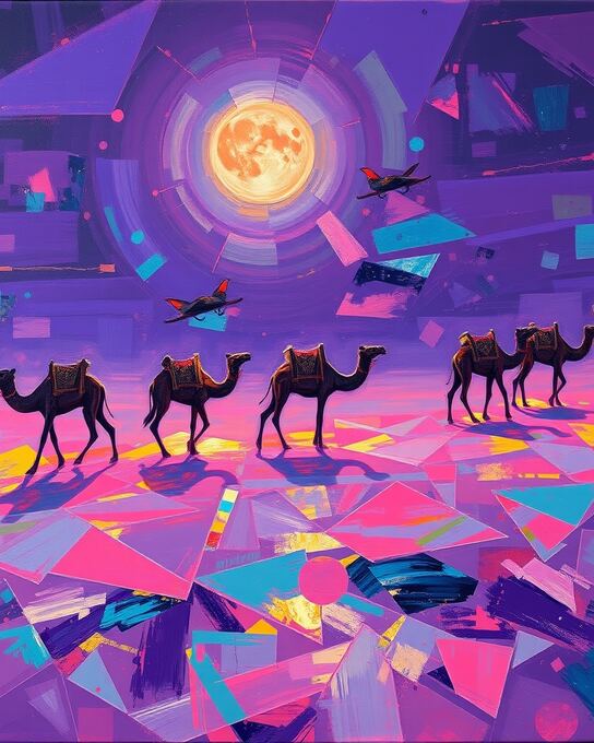 Silhouettes of the Saffron Dunes
