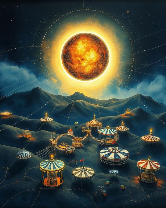 Cosmic Carnival Under the Eclipse
