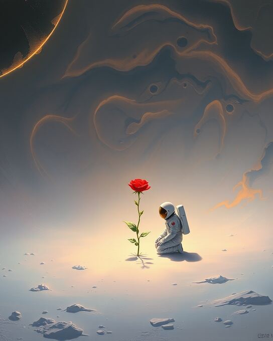 Red Blossom on Luna