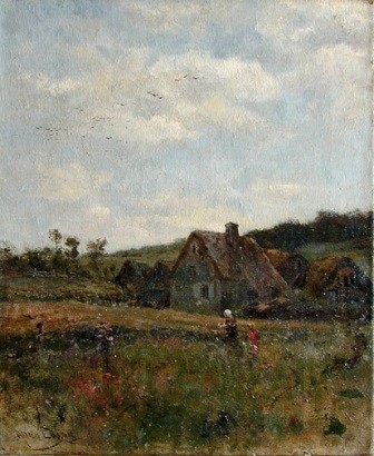 Mother and Daughter in the Field by Aaron Allan Edson