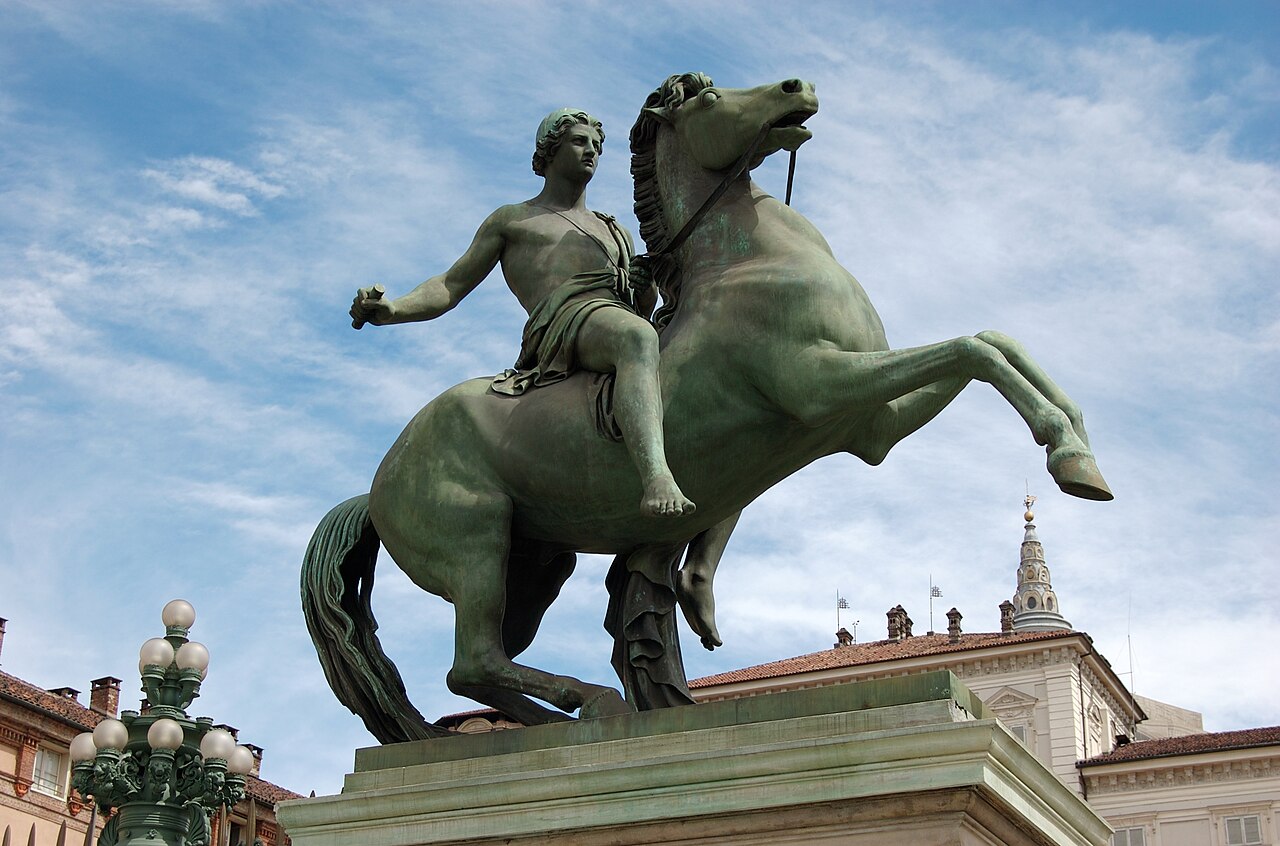 equestrian statue of Castor by Abbondio Sangiorgio