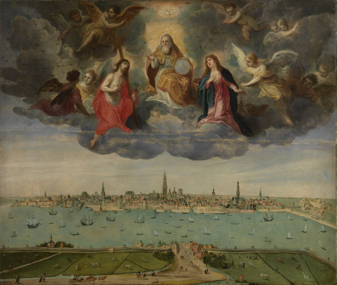 Antwerp and the Vlaams Hoofd in 1600 by Abel Grimmer