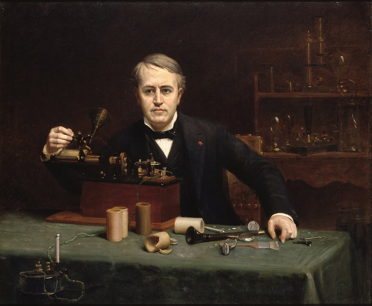 Thomas Alva Edison by Abraham Archibald Anderson