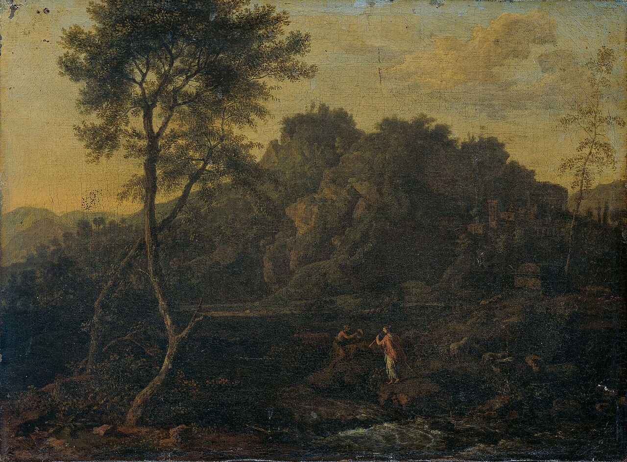 Landscape with Diana and Calliope by Abraham Genoels