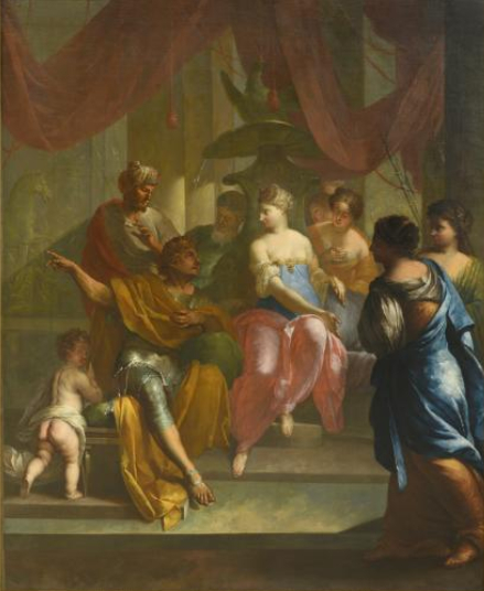 Zenobia ponders killing her husband Septimius Odaenathus to reign alone by Abraham Godijn
