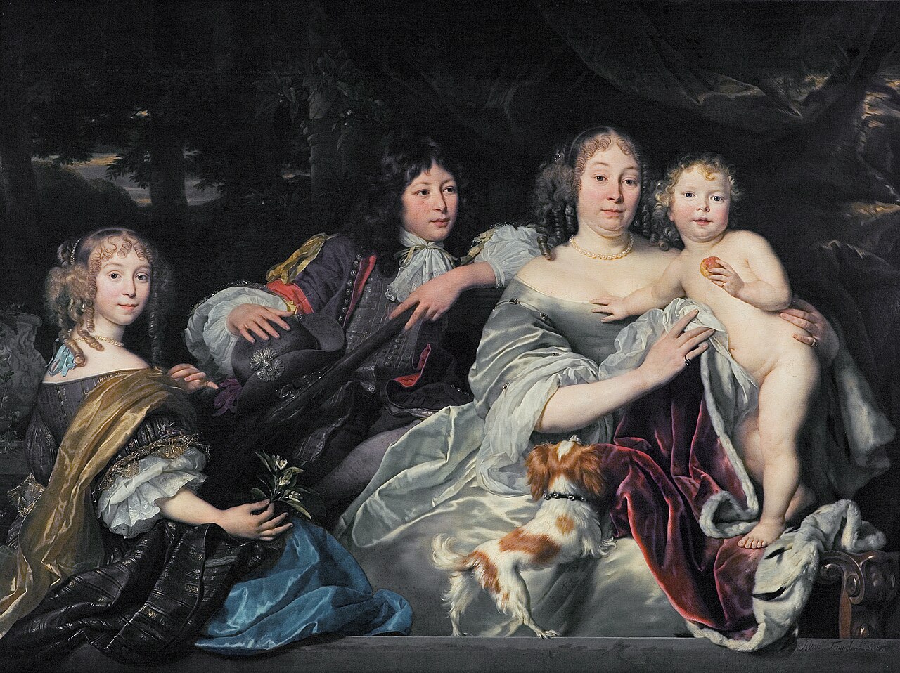 Albertine Agnes van Nassau with her children by Abraham Lambertsz van den Tempel