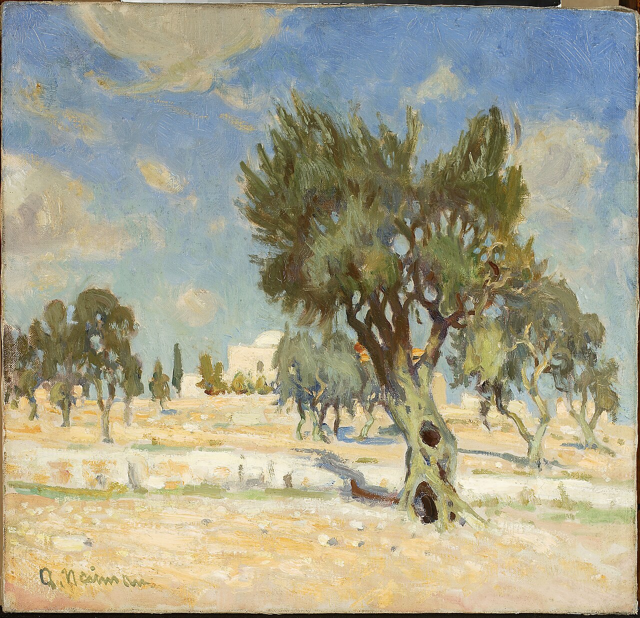 Olive trees near Jerusalem by Abraham Neumann