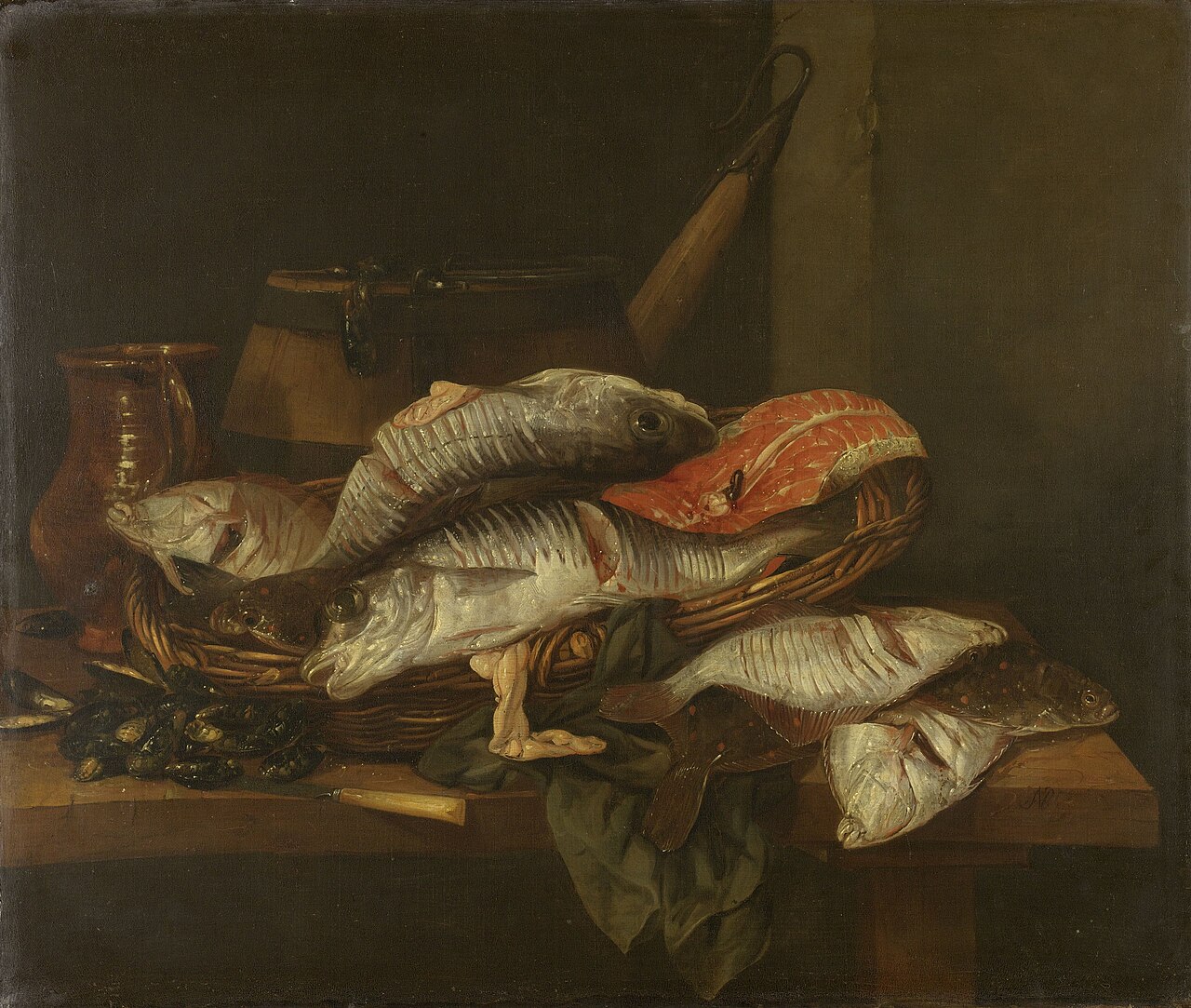 Still life with fish by Abraham van Beijeren