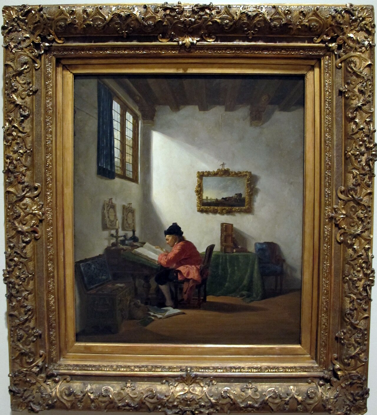 Man at a Desk by Abraham van Strij
