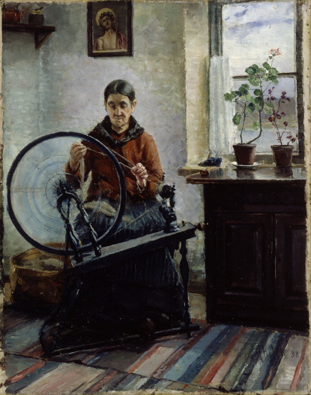 At the Spinning Wheel by Ada Thilén
