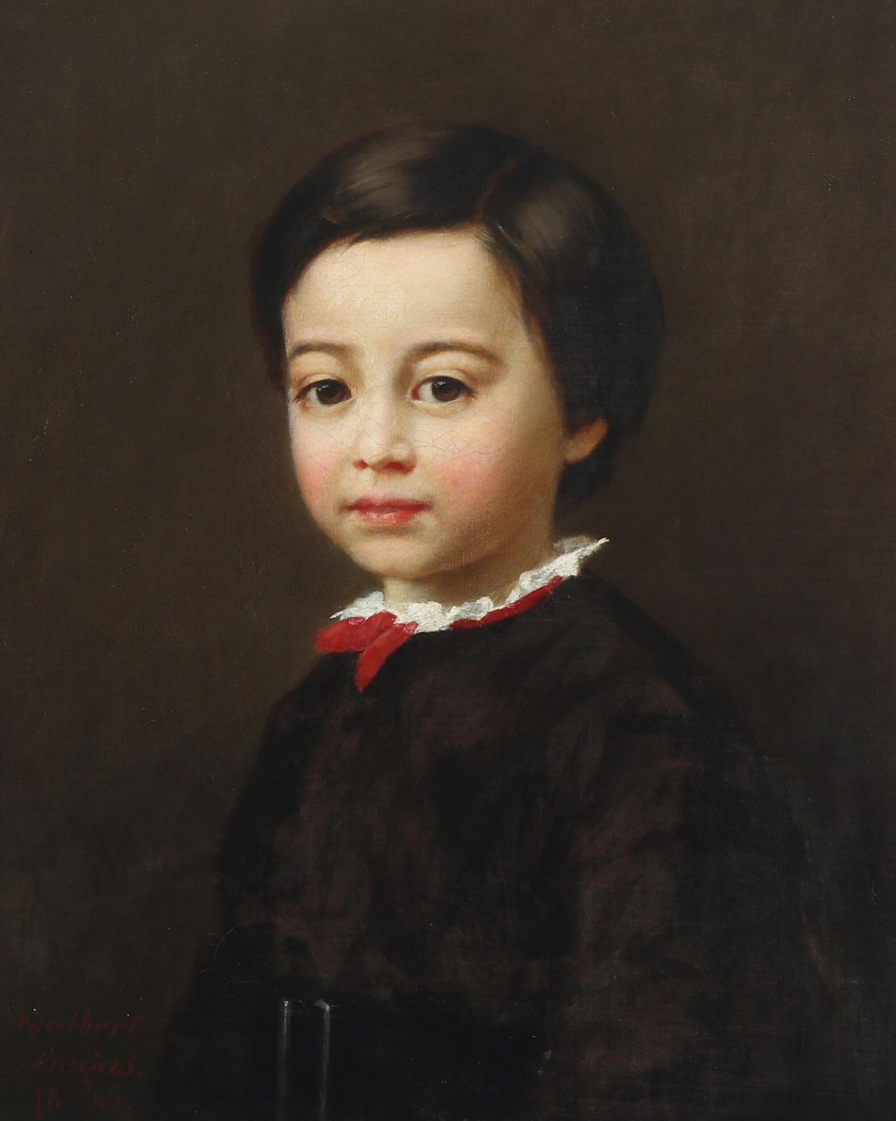 Portrait of a boy by Adalbert Begas