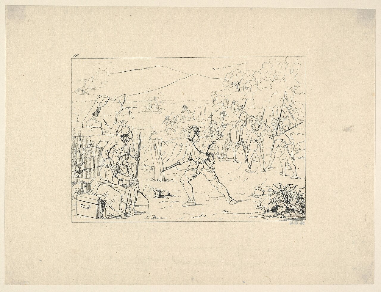 Formation of Guerrilla Bands (from Confederate War Etchings) by Adalbert J. Volck