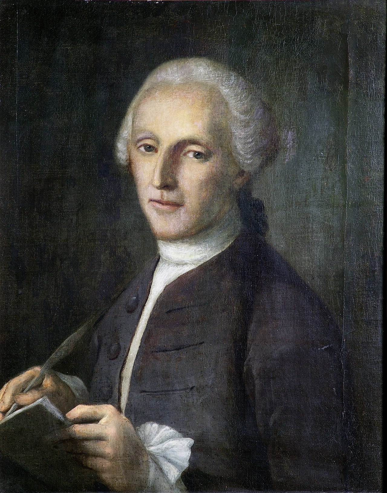 Portrait of German poet and writer Christian Fürchtegott Gellert by Adam Friedrich Oeser
