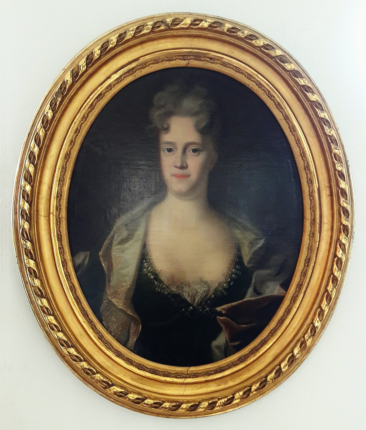 Lady with a large decolletage by Ádám Mányoki