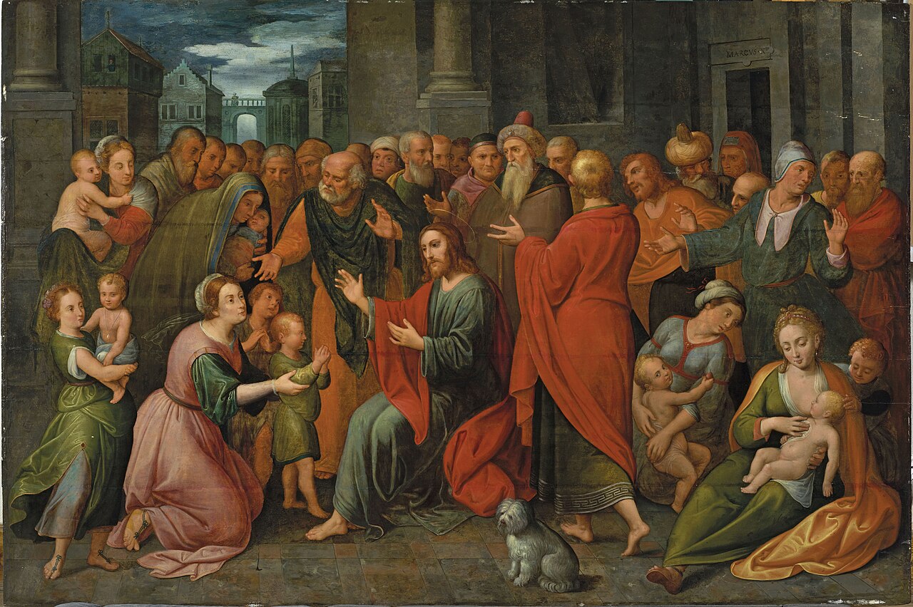 Christ among children by Adam van Noort