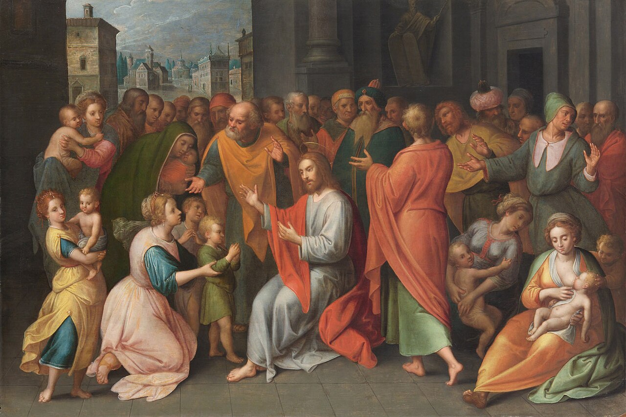 Christ blessing the children by Adam van Noort