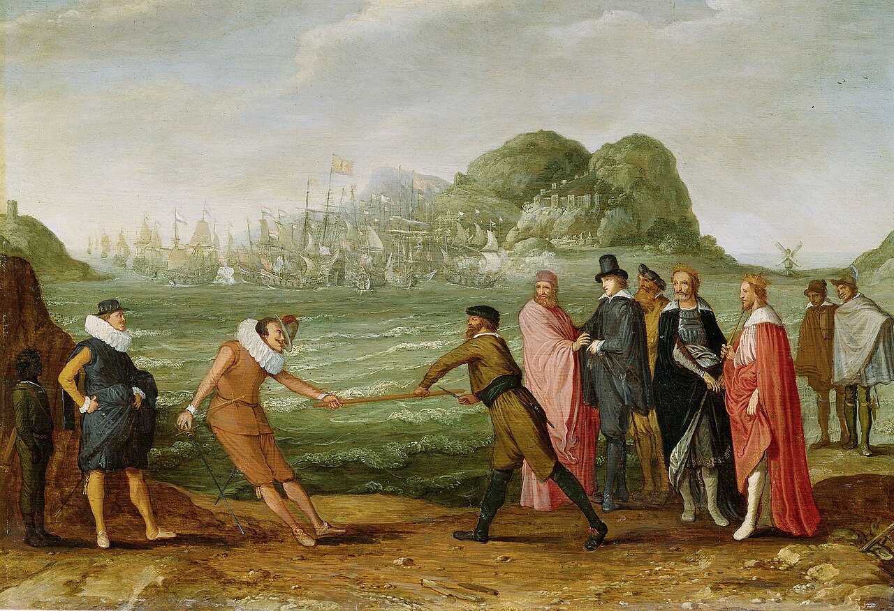 Allegory of the Dutch victory over the Spanish fleet at Gibraltar, 25 April 1607 by Adam Willaerts
