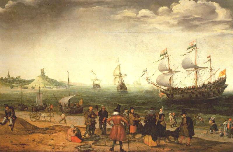 Coastal Landscape with Ships by Adam Willaerts