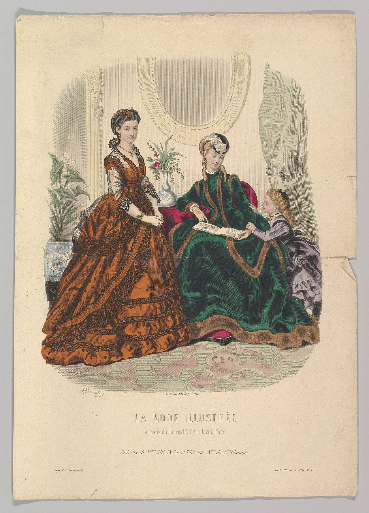 No. 51 from La Mode Illustrée by Adele-Anais Toudouze