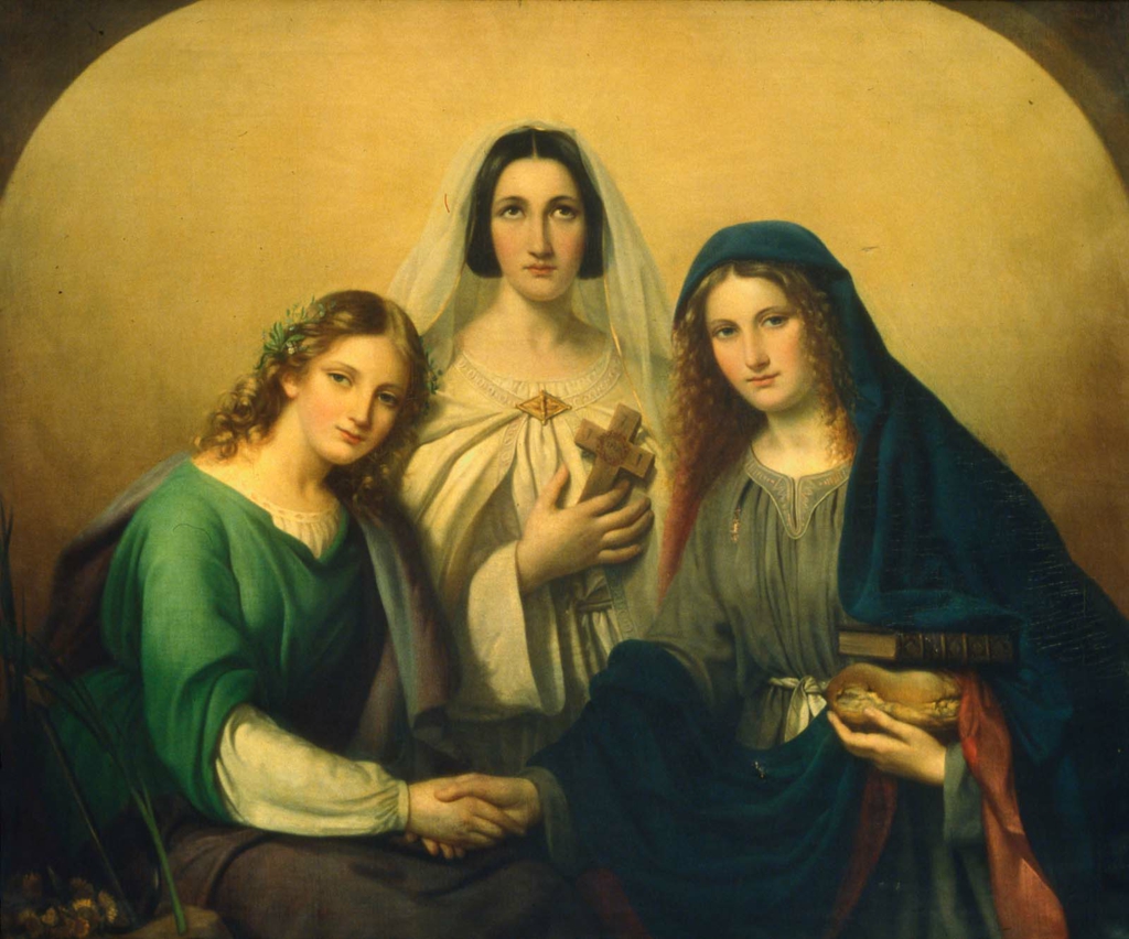 Faith, Hope and Charity by Adèle Kindt