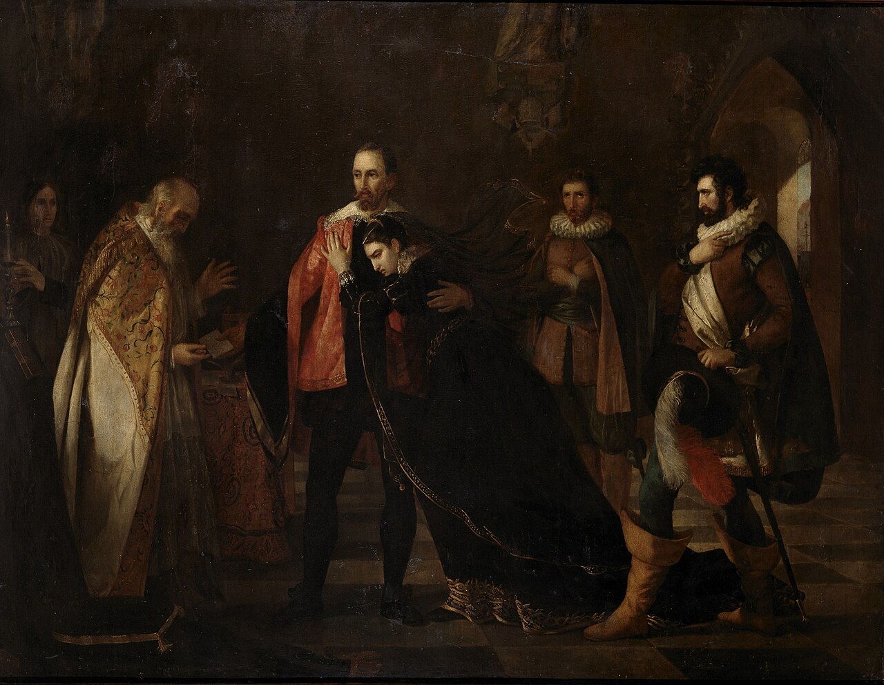 Lamoral, Count of Egmont, Taking Leave of His Wife by Adèle Kindt