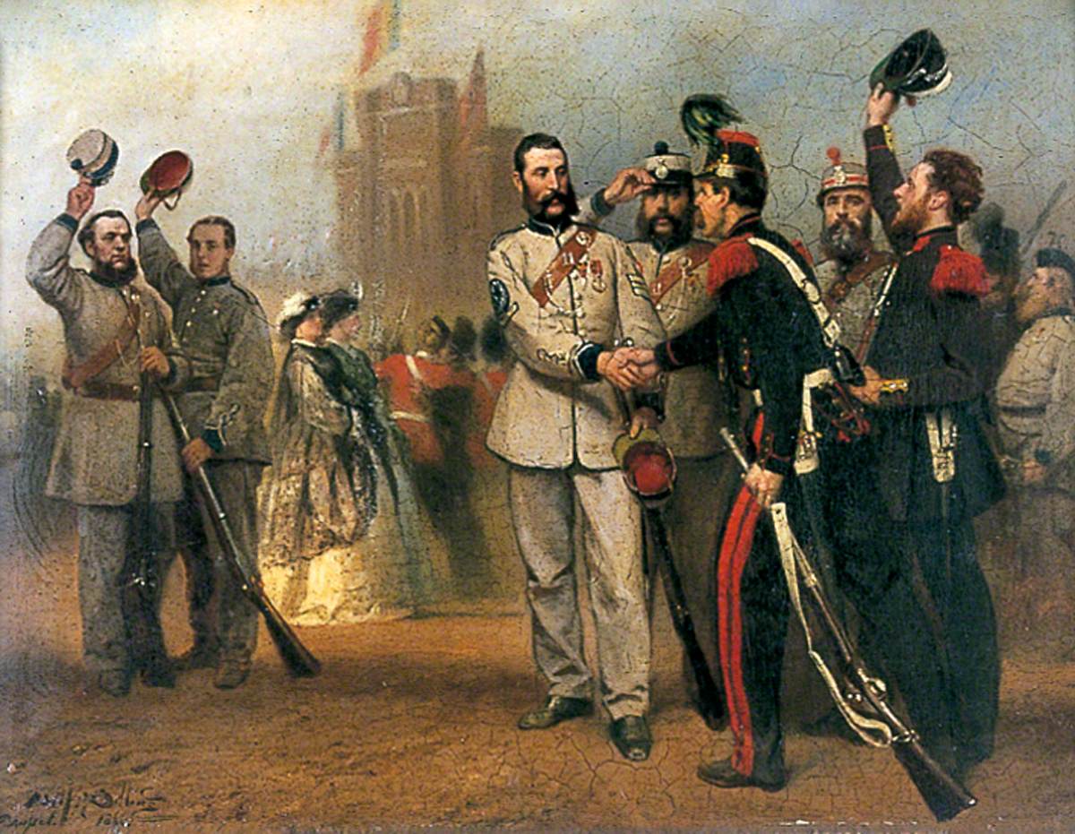 British Volunteers and the Belgian Garde Civique in Brussels by Adolf Alexander Dillens