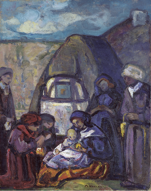 Adoration (Nativity) by Adolf Hölzel