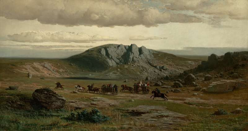 Deserted Landscape (Village Wedding) by Adolf Kosárek