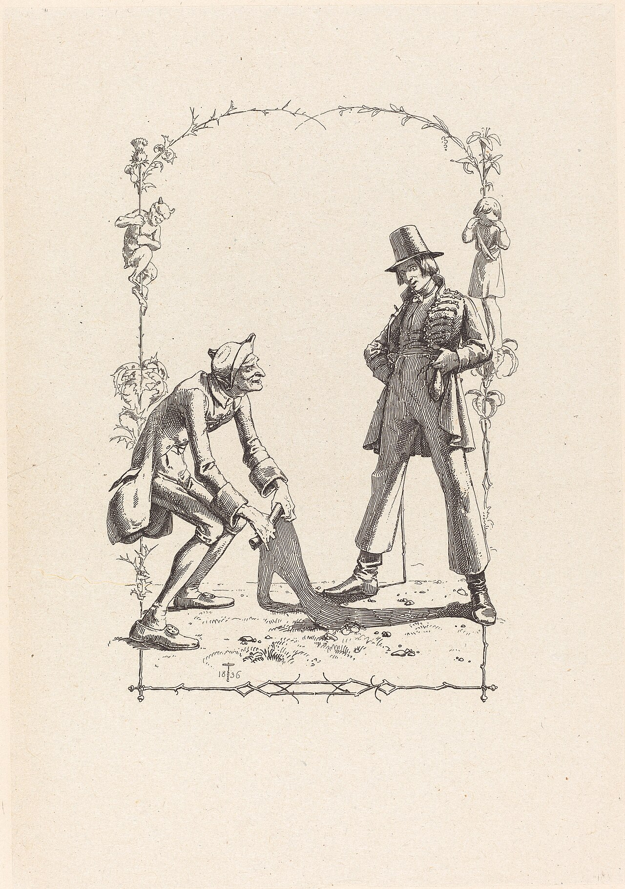 Peter Schlemihl Sells His Shadow by Adolf Schrödter