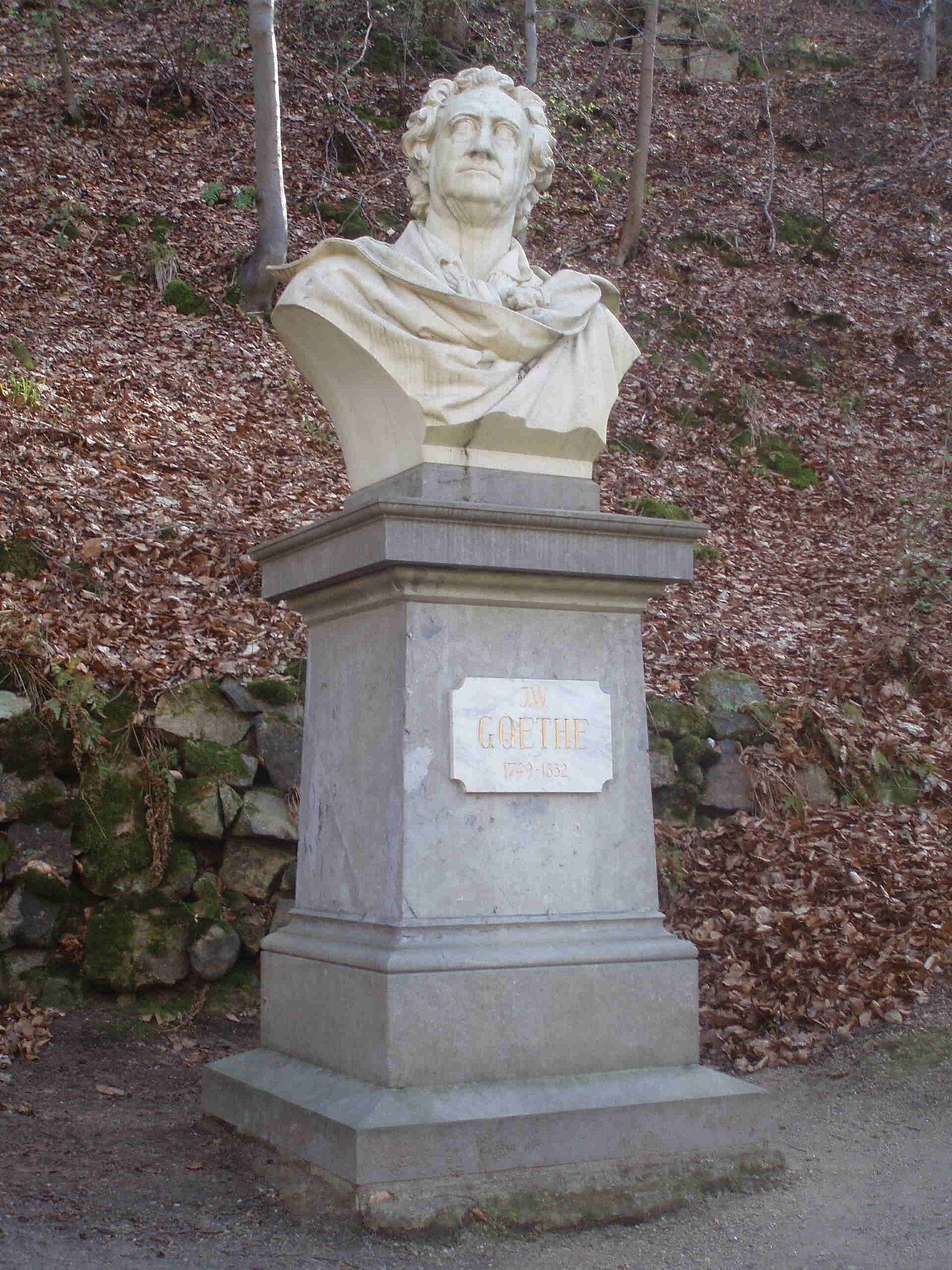 Bust of Goethe in Karlovy Vary by Adolf von Donndorf