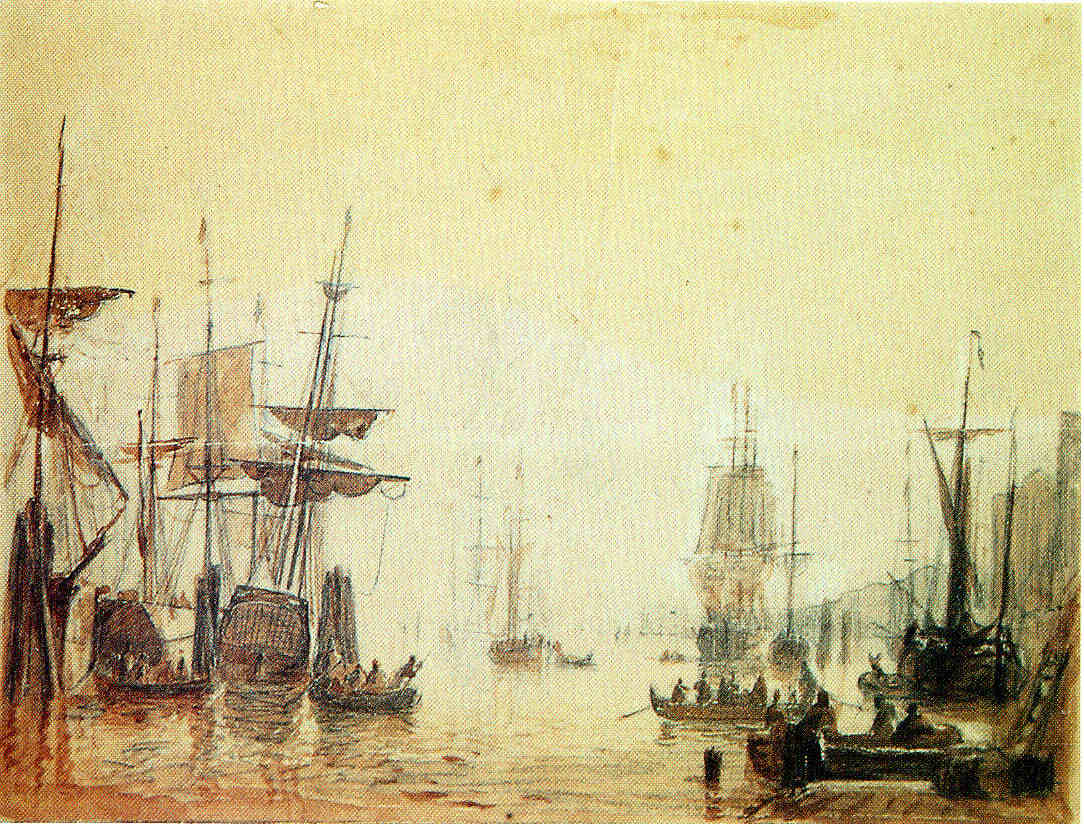 Port of Hamburg by Adolph Friedrich Vollmer