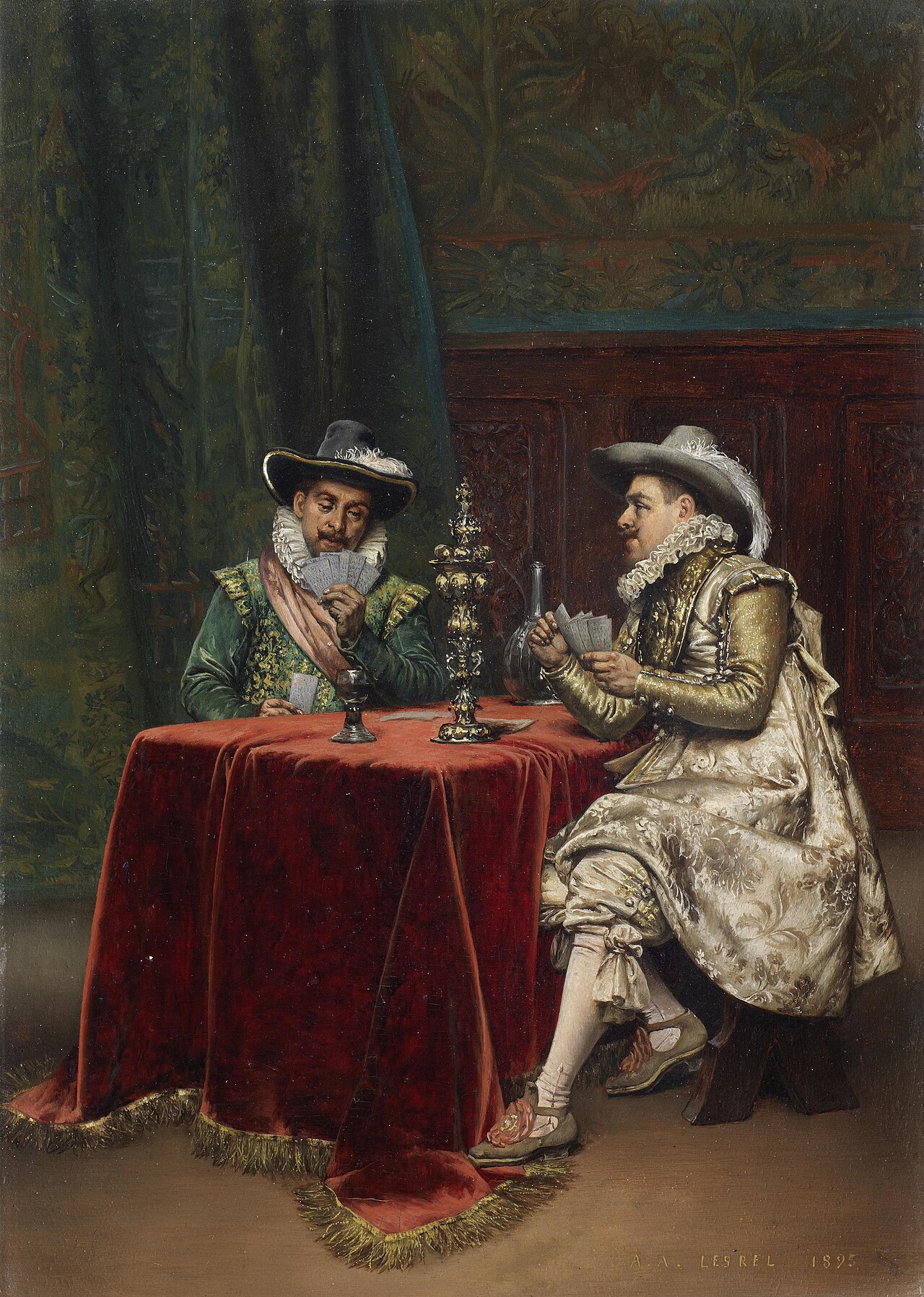A winning hand by Adolphe Alexandre Lesrel