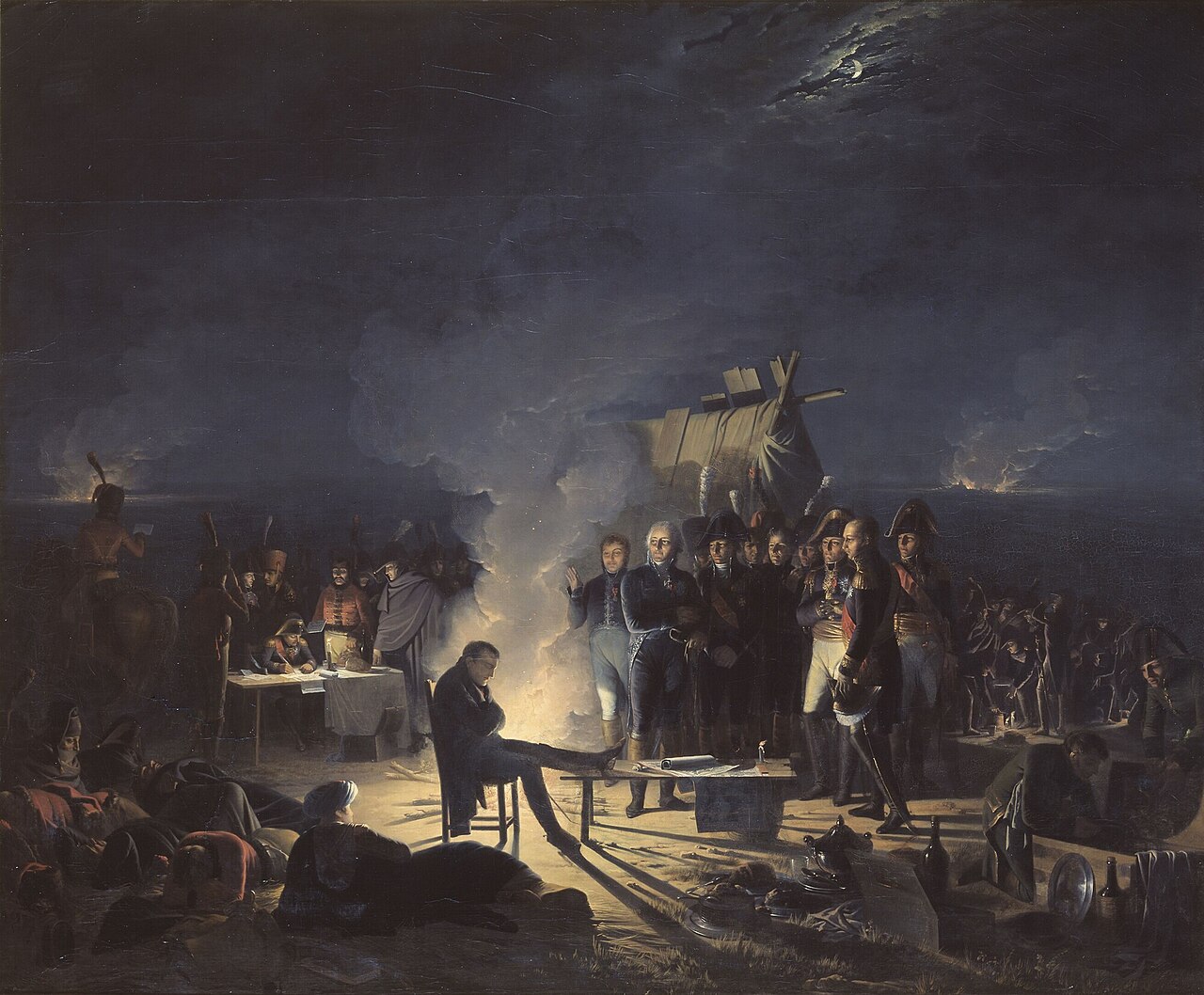 Napoleon's Bivouac on the Battlefield of Wagram by Adolphe Roehn