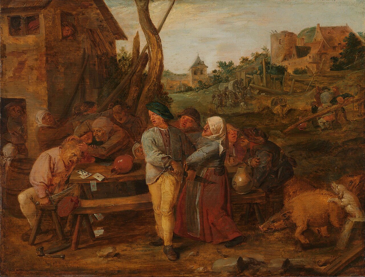 Peasant Brawl by Adriaen Brouwer