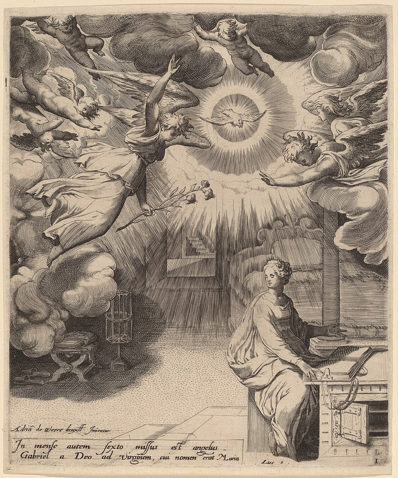 The Annunciation by Adriaen de Weerdt