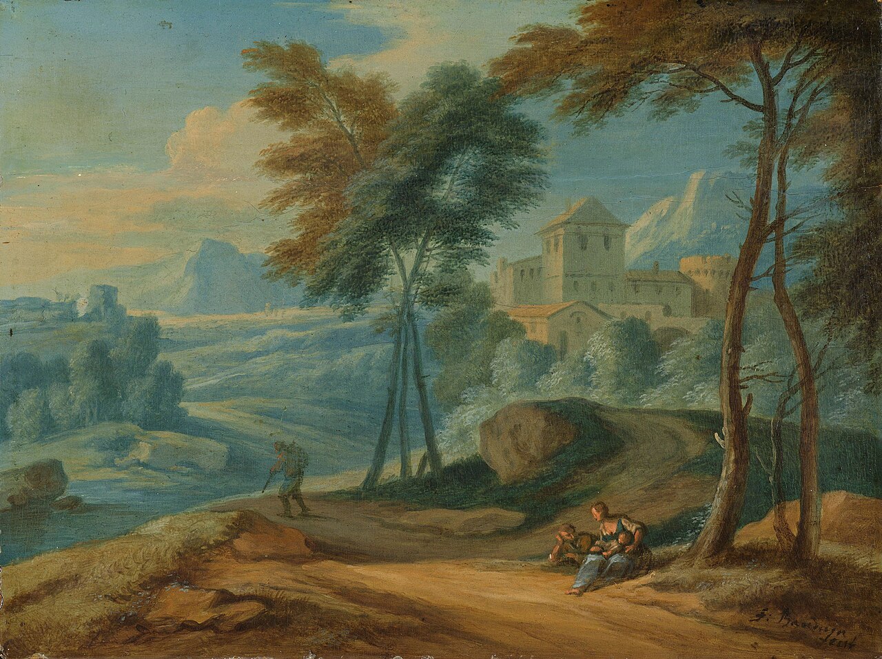 Mountainous landscape by Adriaen Frans Boudewyns