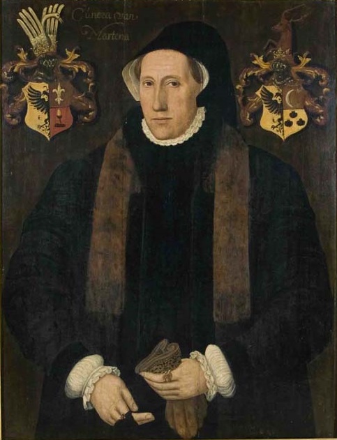 Portrait of Cunera van Martena, Wife of Rudolph van Buynou by Adriaen van Cronenburg