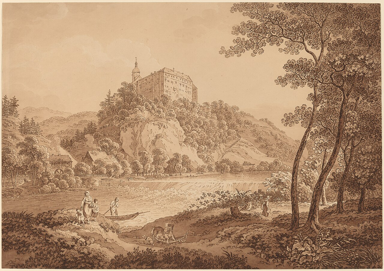 View of Castle Sachsenburg by Adrian Zingg
