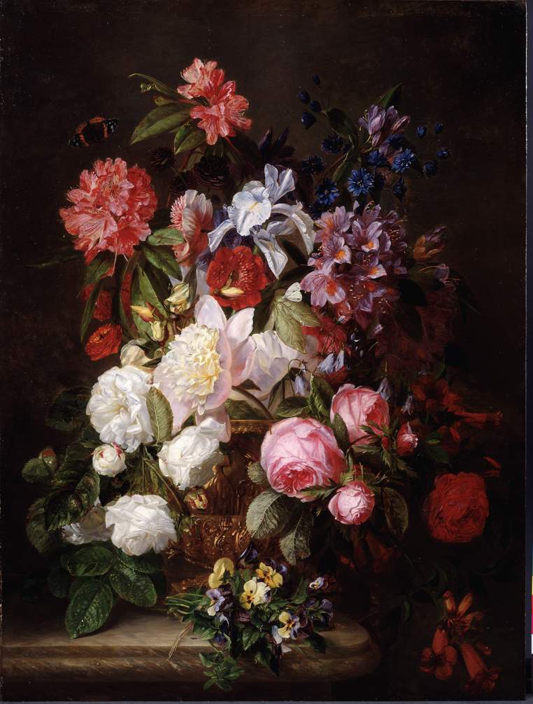 Floral still life by Adriana Johanna Haanen