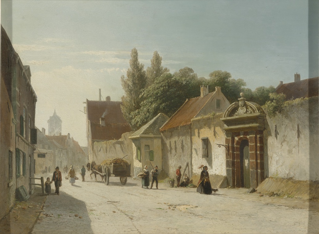 The Springweg in Utrecht by Adrianus Eversen