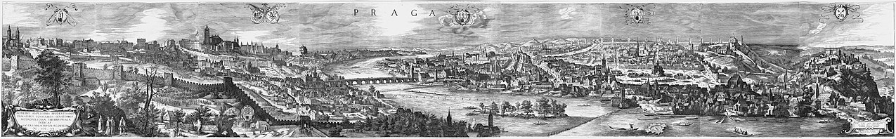 View of Prague by Philip van den Bossche by Aegidius Sadeler