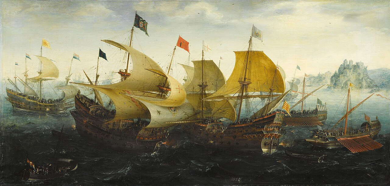 The battle of Cadix by Aert Anthoniszoon