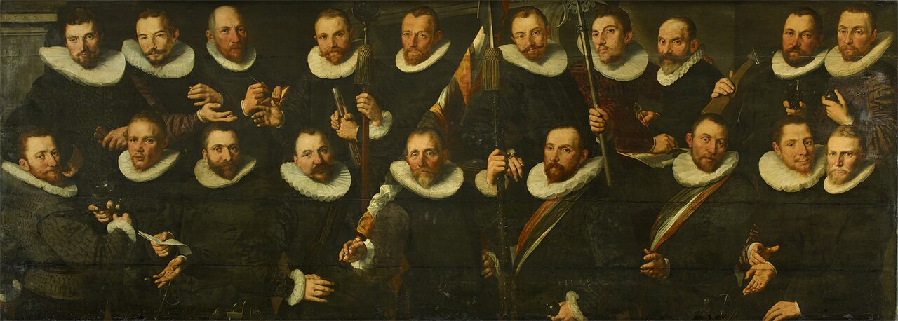 Guardsmen of the Company of Jan de Bisschop and Ensign Pieter Egbertsz. Vinck by Aert Pietersz